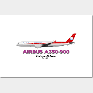 Airbus A350-900 - Sichuan Airlines Posters and Art